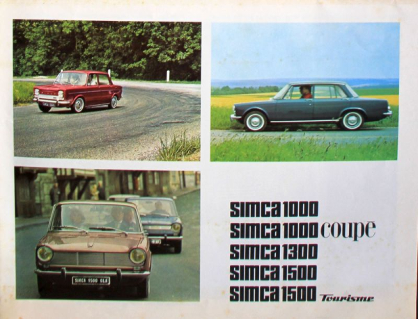 Simca Modelprogram 1966 Carbrochure (6755)
